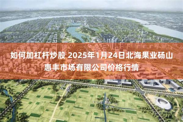 如何加杠杆炒股 2025年1月24日北海果业砀山惠丰市场有限公司价格行情