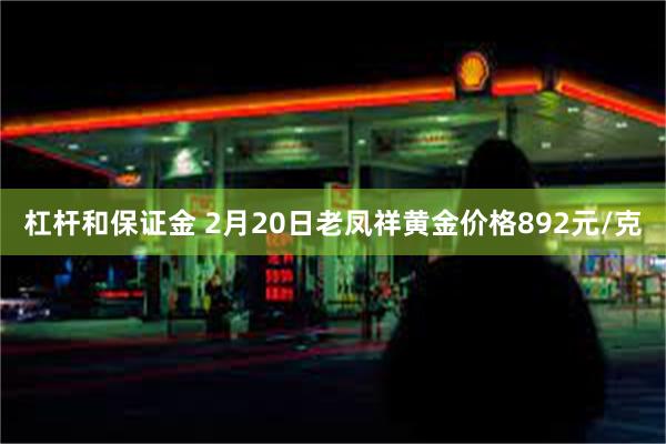 杠杆和保证金 2月20日老凤祥黄金价格892元/克