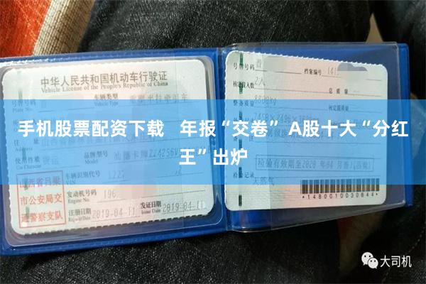 手机股票配资下载   年报“交卷” A股十大“分红王”出炉